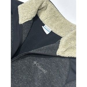 Columbia Men's Medium Dark Gray 1/2‎ Zip Jacket Long Sleeve Stand Up Collar